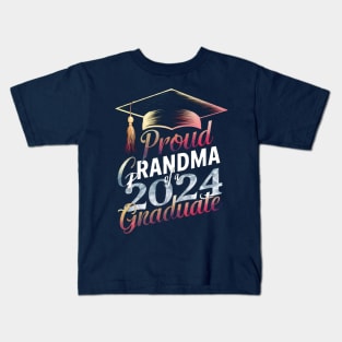 Proud Graduate 2024 Grandma Kids T-Shirt